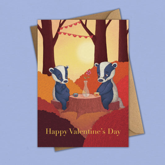 Badger Valentines Card